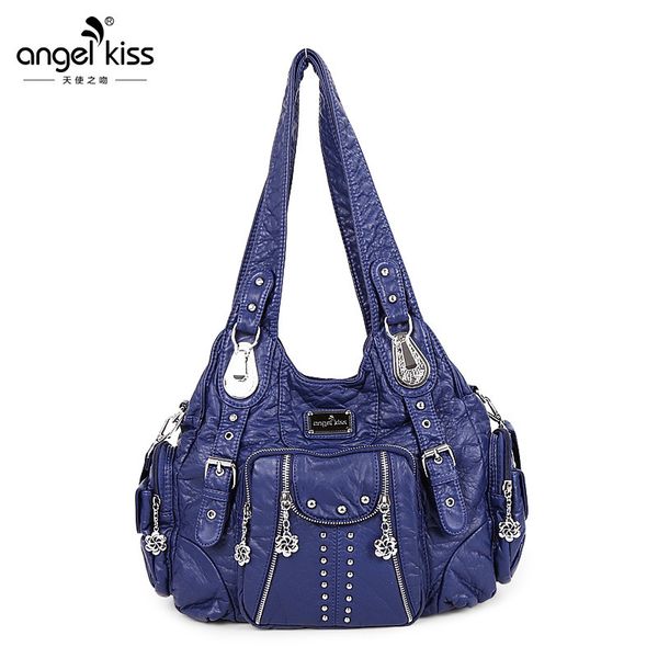 

2019 high designer washed pu leather multi function large messenger crossbody bags chic travel shopping sling tote shoulder bags c0121
