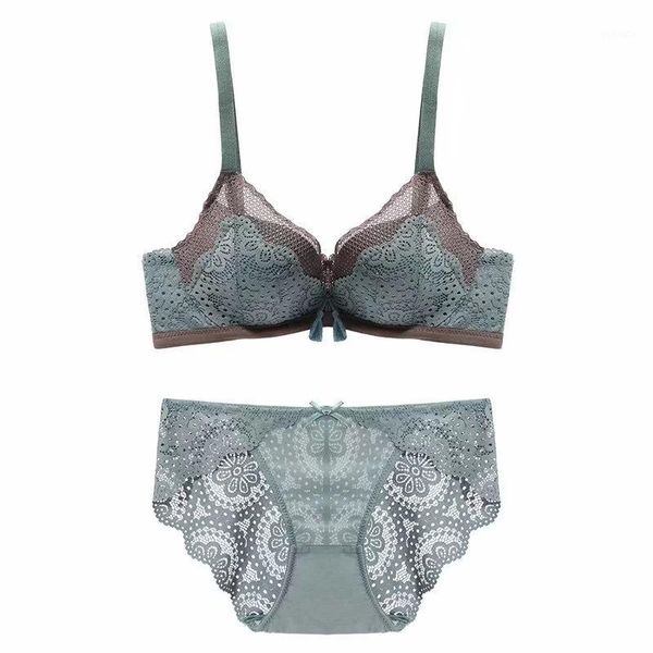 

deep v lace bra set push up non-steel ring adjustable comfortable underwear women's shaping gathering hip lifting1, Red;black