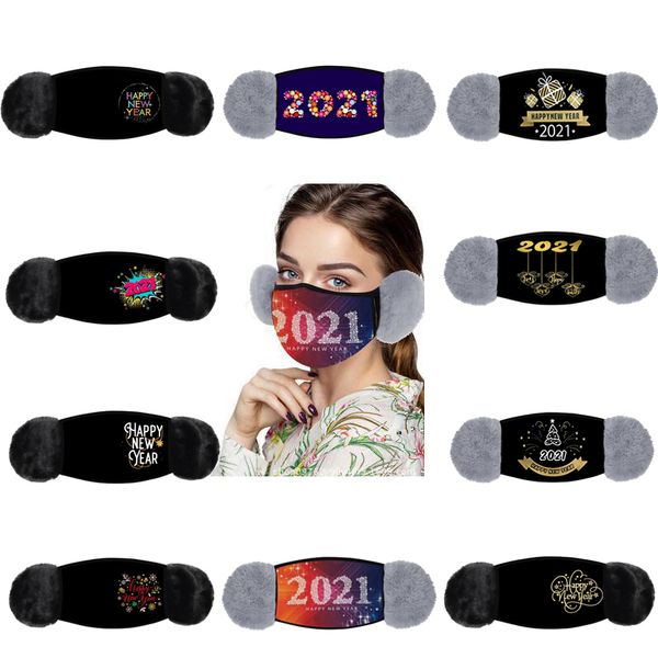 

2021 face masks ear muffs warmer winter christmas mask dustproof cold warm earmuff mask for men women protective masks