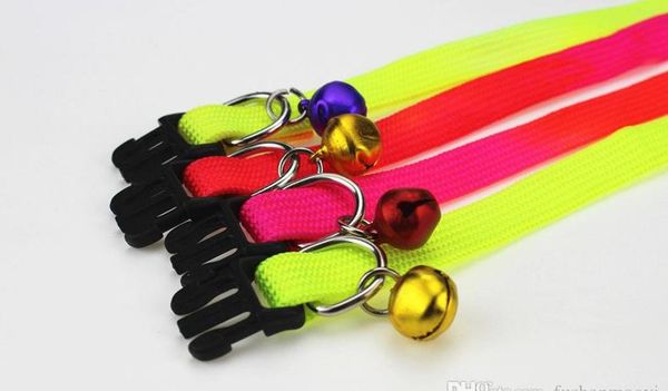 

rainbow dog cat bell collar adjustable outdoor comfortable nylon pet collars for small dogs pu jlljku lucky2005