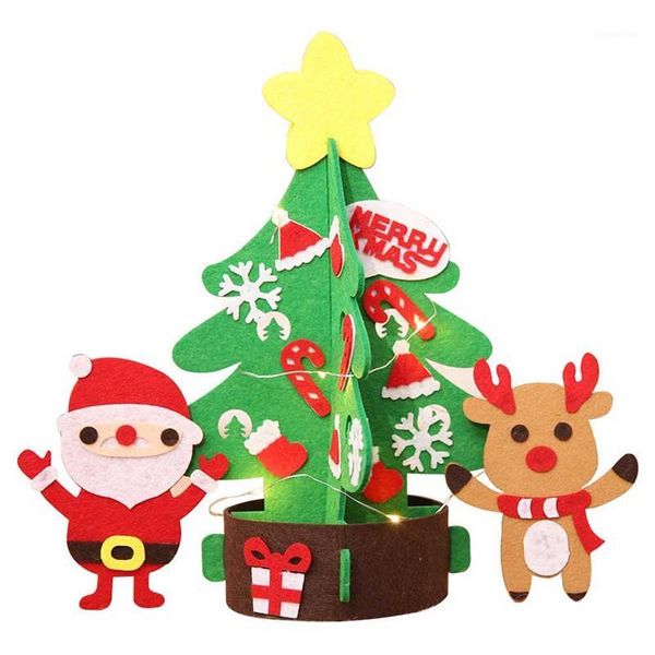

christmas decorations diy felt tree year gifts kids toys artificial with light wall hanging ornaments decoration for home1