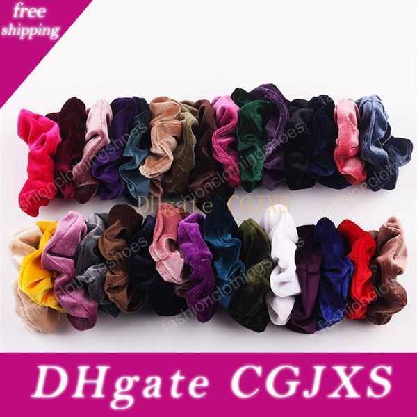 

women s velvet 30pcs scrunchies tie girl accessories ponytail holder scrunchy bands velour hair loop pleuche headwearcap