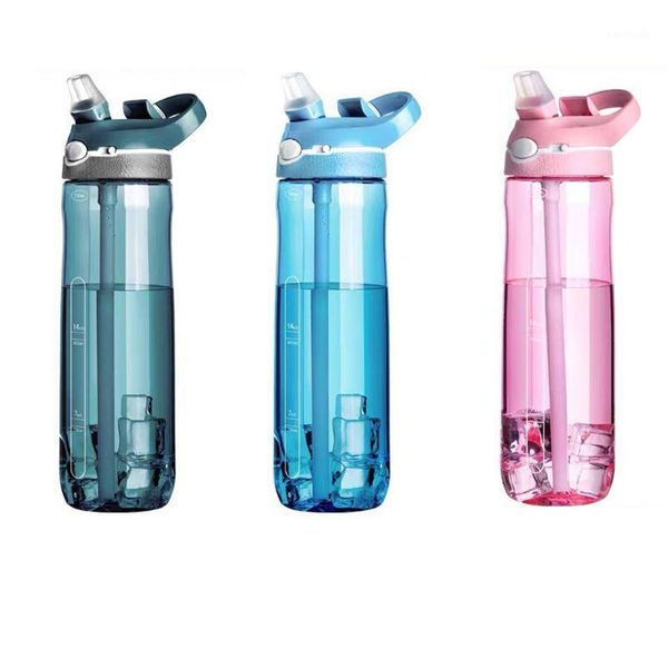 

water bottle outdoor sports large capacity portable leakproof clear plastic head anti-leak drinking cup for running cycling1