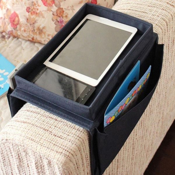 

sofa armrest organizer cup holder tray couch armchair hanging storage bag for tv remote control cellphone