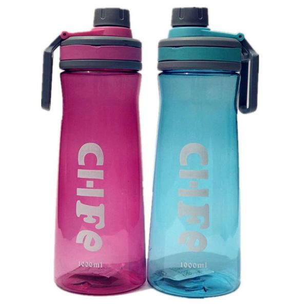 

large capacity sports water cup with lifting rope 1000ml outdoors bottle convenient light sports cup