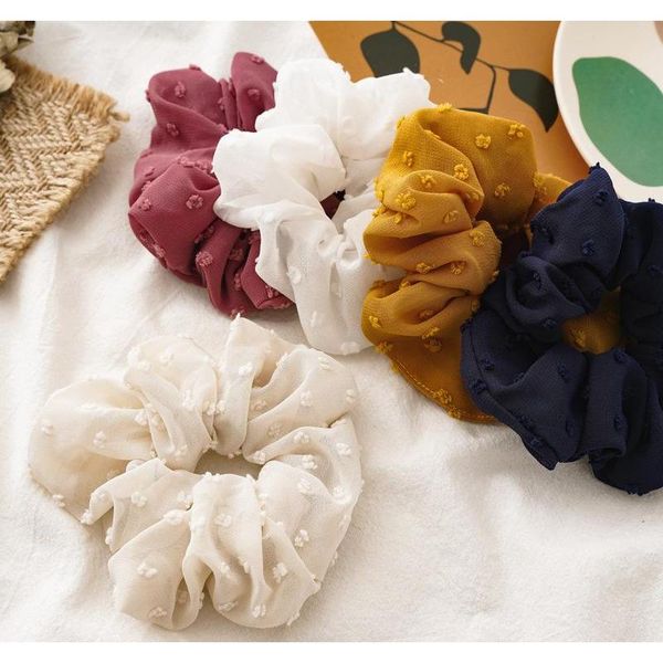 

korean modis kawaii lace women elastic hair bands tie gum girls cute mesh scrunchie ponytail holder wmtsin hat7890, Golden;silver