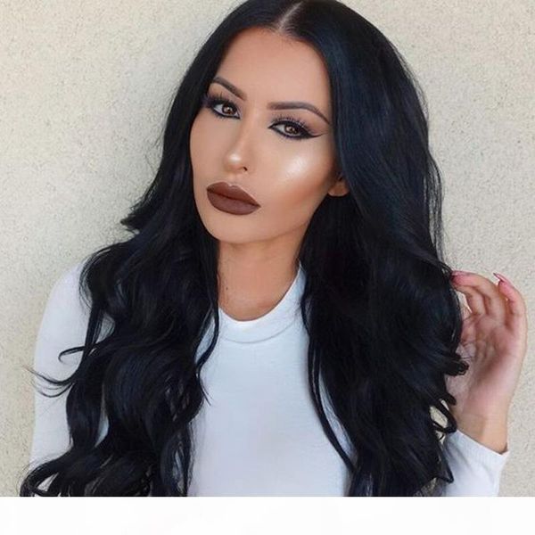 

celebrity style unprocessed body wave human hair wigs with baby hair full lace indian human hair wigs indian lace front wigs, Black;brown