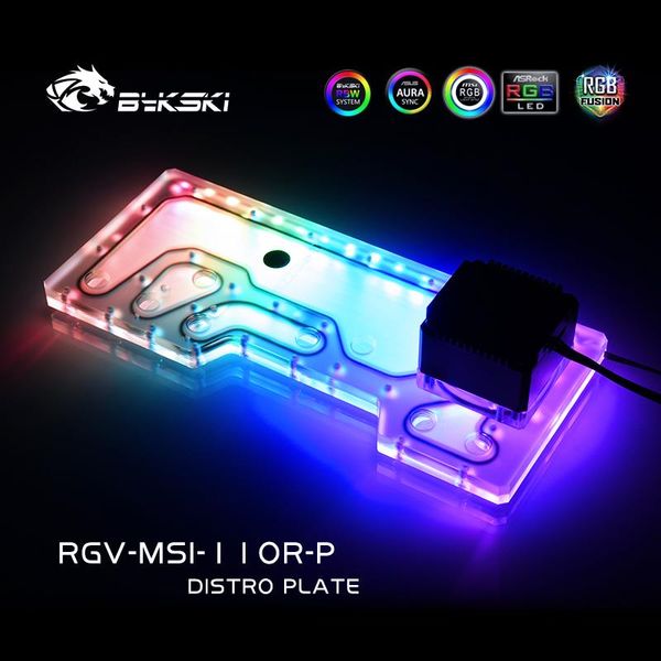 

bykski acrylic board water cooling channel kit solution for msi cungnir 110r computer case for cpu/gpu block support ddc pump