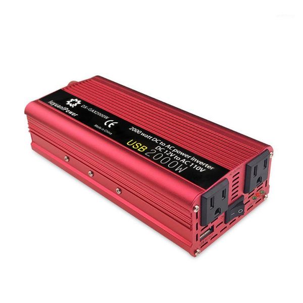 

2000w car inverter dual usb12v / 24v to 110v / 220v power converter multi-plug portable car power inverter charger converter1