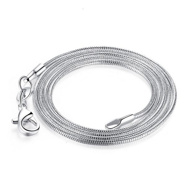 

24 18 20 22 5pcs/lot inches) fashion (16 925 sterling silver chains 1mm snake chain necklace jewelryud3h