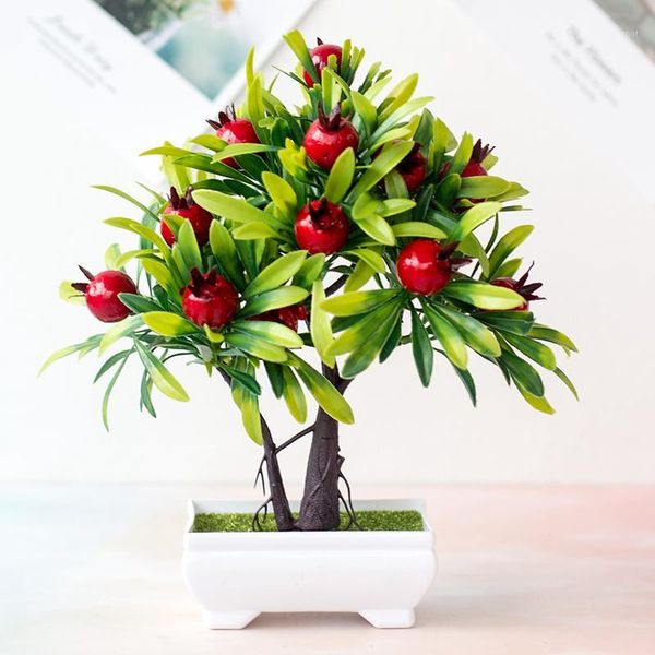 

bonsai succulent plant crafts ornament fruit tree artificial simulation leaf1