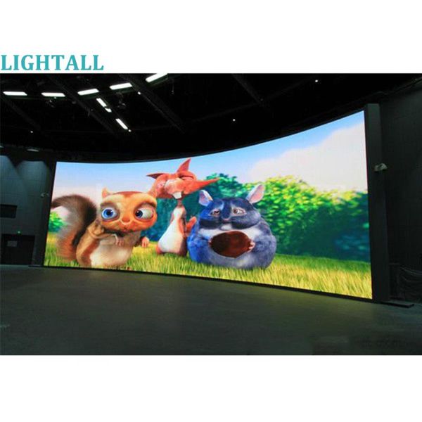 

display curved screen p4.81/p3.91 panel 500x500mm die casting aluminum cabinet flexible led display, video wall for advertising