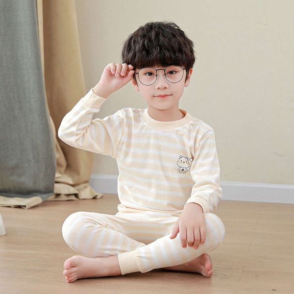 

children's sweater, spring girls' autumn underwear, pants, home cloth, baby's cotton pajamas 8au0, Blue;red