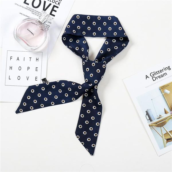 

designer 2020 silk skinny bag scarf for women print neck scarves head band long ribbon hairband scarfs accessories wmtfvj, Blue;gray
