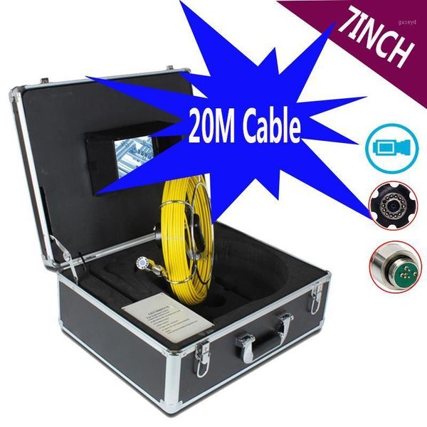 

7inch 20m cable pipe sewer drain endoscope inspection camera pipeline duct with dvr function 23mm lens ip68 waterproof1