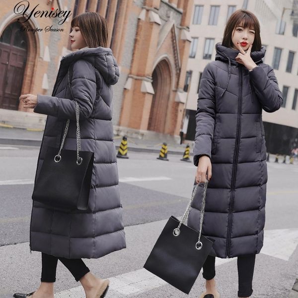 

female winter coat down parka women winter jacket new long waterproof padded jacket 201029, Black