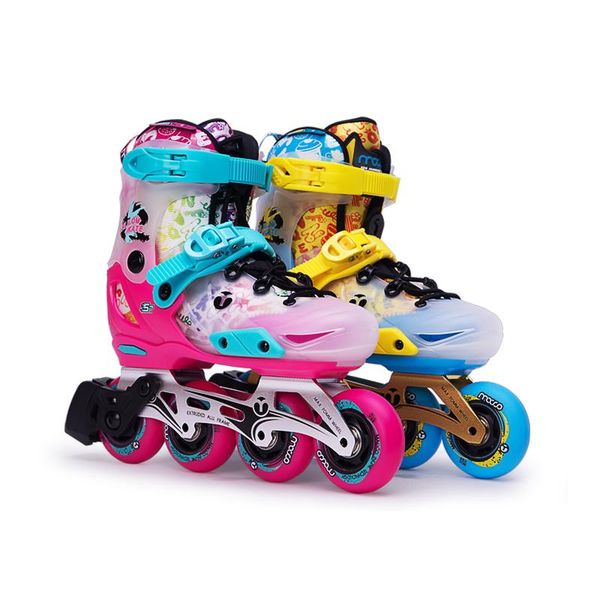 

macco professional roller skates for kids adjustable kids boys girls the skating shoes injection molded shell four sizes