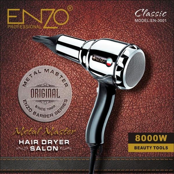 

enzo 8000w metal body salon professional hair dryer volumizer negative ion blow dryer brush cold with air collectin wmtntc
