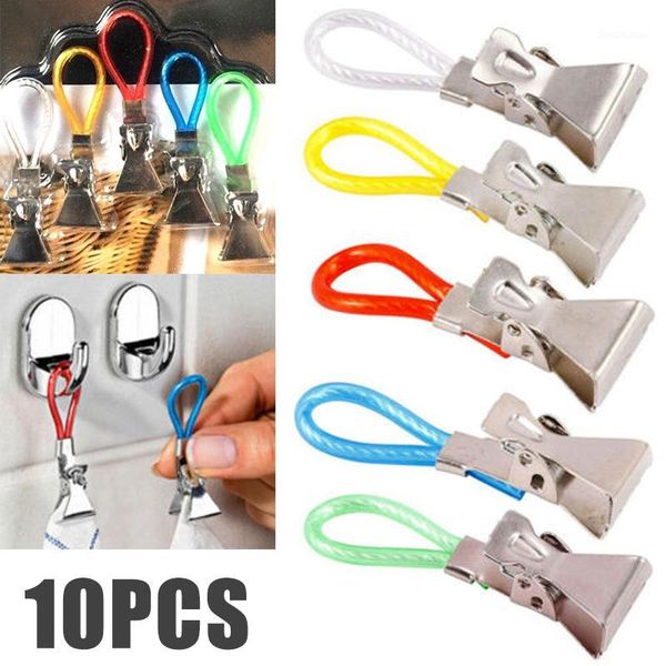 

hooks & rails 10pcs towel hanging clips multi beach clamp useful household set1