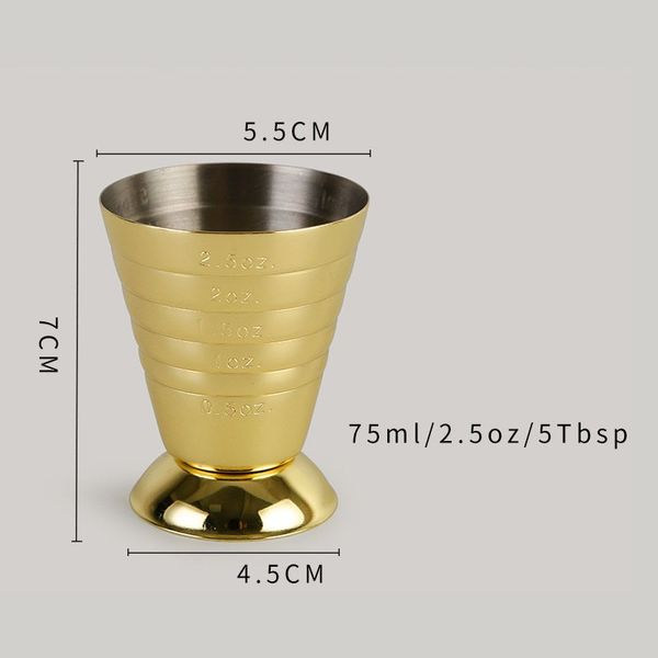 

304 magic measuring cup with 3 kinds of graduated glass stainless steel ounces measuring bottle bar creative wine scale cup 36 m2