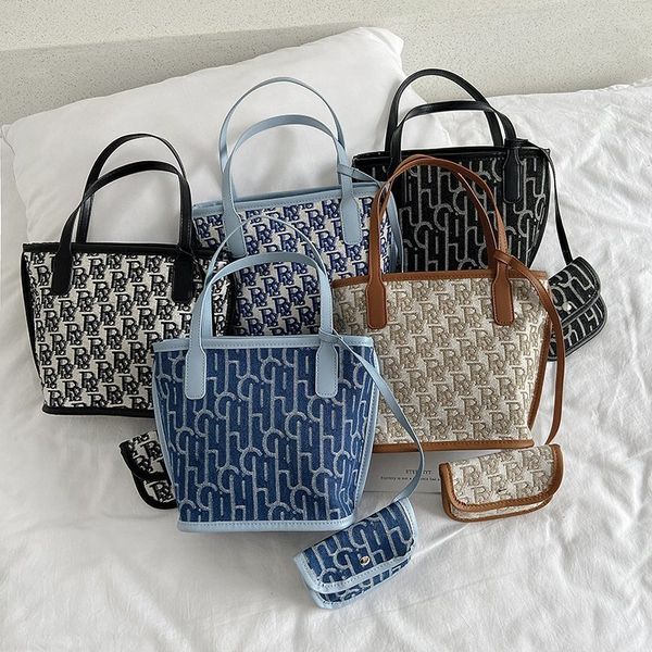 

canvas new autumn single shoulder season vegetable basket shopping bag fashion handbag