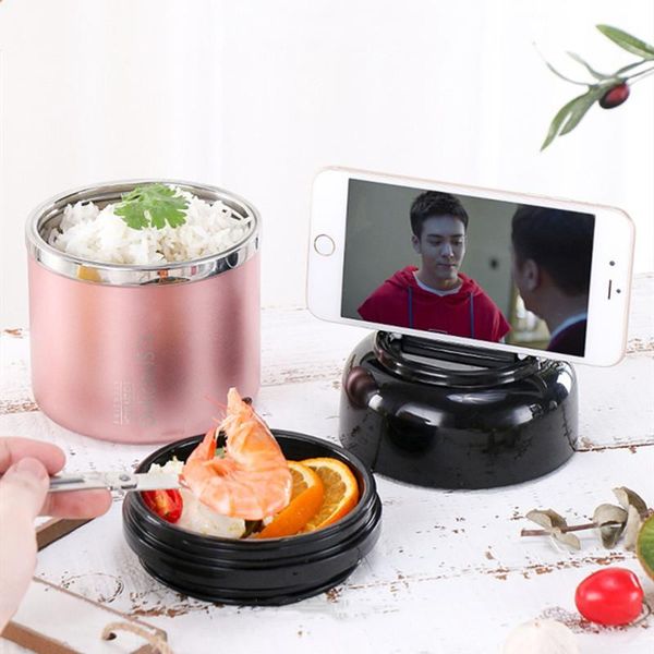 

высококачественная двойная нержавеющая сталь термический обед коробка длиннее изоляция бенто коробка офисная школа еда контейнер для хранени