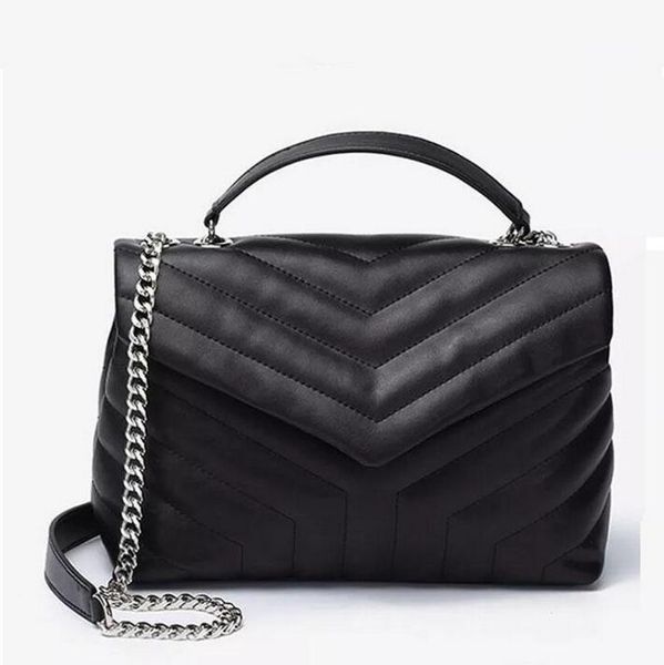 

luxurys designers bags loulou womens quilted shoulder bag fashion chain genuine leather crossbody bag handbags purses black tote bag handbag