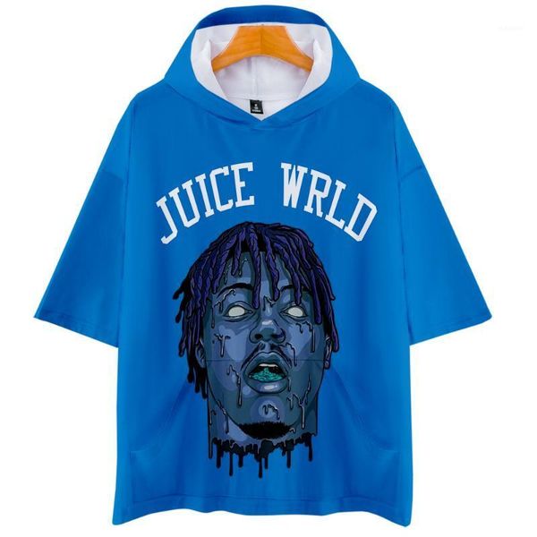 

salute to rapper juice wrld hip hop emo trap lucid dreams 3d print hooded men/women harajuku hoodie short sleeve hooded clothes1, Black