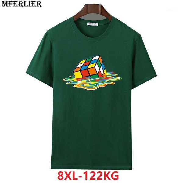 

mferlier summer men short sleeve t-shirts 6xl plus size big 7xl 8xl large cotton geometry tshirt hipster navy blue gray1, White;black