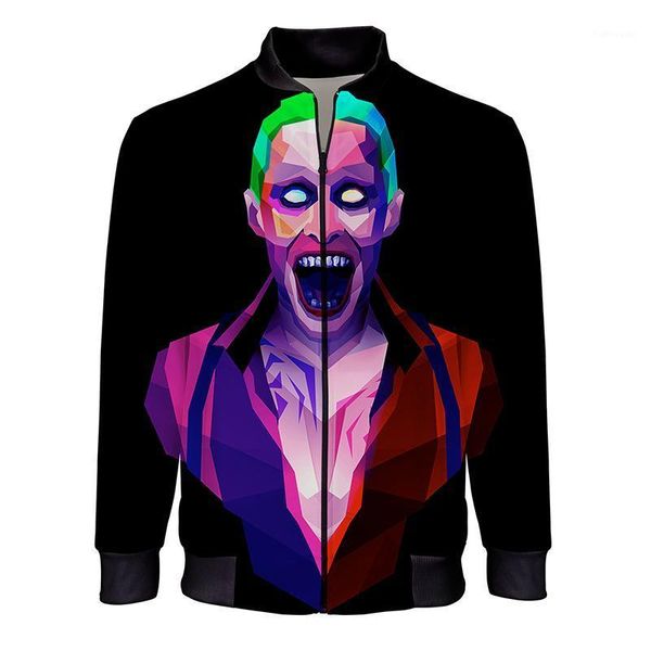 

2020 new fashion jackets men's casual stand colla zipper bomber jacket 3d printed streetwear clothing male trendy clothes1, Black;brown