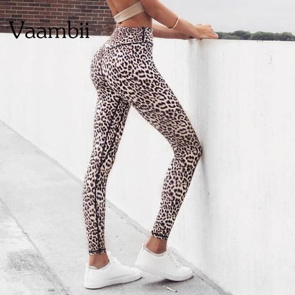 

yoga outfits print leopard high waisted pants leggings for women running women's sportswear sport woman tights sportwear, White;red