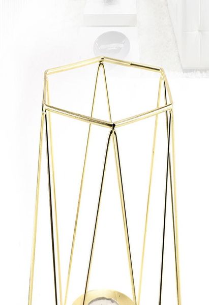 

золотой геометрический шестиугольник чайные светлыми держателями железо полый tealight подсвечники для винтажных свадебных украшений дома bb