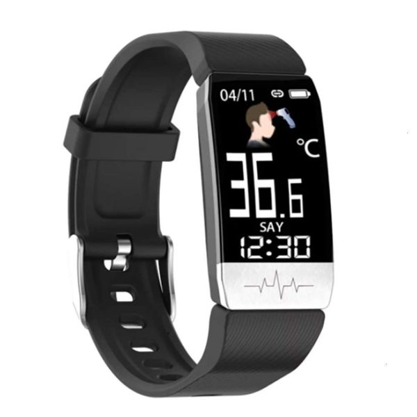 

intelligent sports wristband t1 with temperature control, ecg, heart rate and blood prsure cont