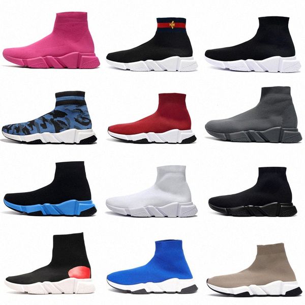 

2021 speed trainer 1.0 sock sports men women boot socks shoe fashion casual shoes tripler designer runners runner sneakers boots platf k58q#, Black