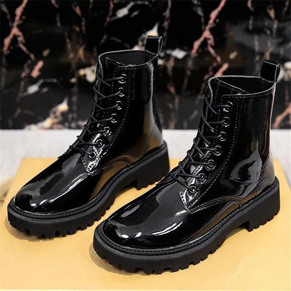 

boots riding women 2021 autumn and winter platform women's motorcycle fashion casual shoes, Black