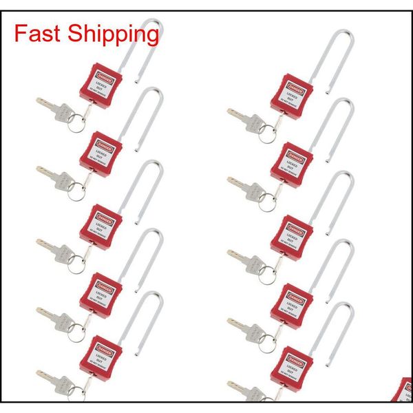 

10 pcs safety padlock lockout tagout lock keyed padlock, qylzbt packing2010