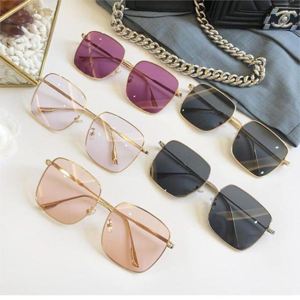 

2020 glasses metal sunglasses frame oversized purple men transparent sunglasses women fashion brand big square new designer ixema, White;black