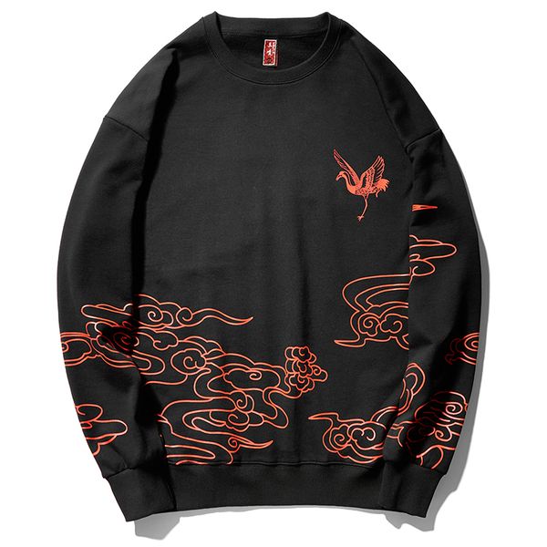

2021 new hipster streetwear animal hoodies man hip hop street funny crewneck sweatshirt cotton male sweater ezcx 9pvs, Black