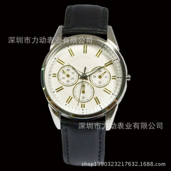 

gift series fashion steel stainless waterproof leather high grade quartz men's watch hh7w, Slivery;brown