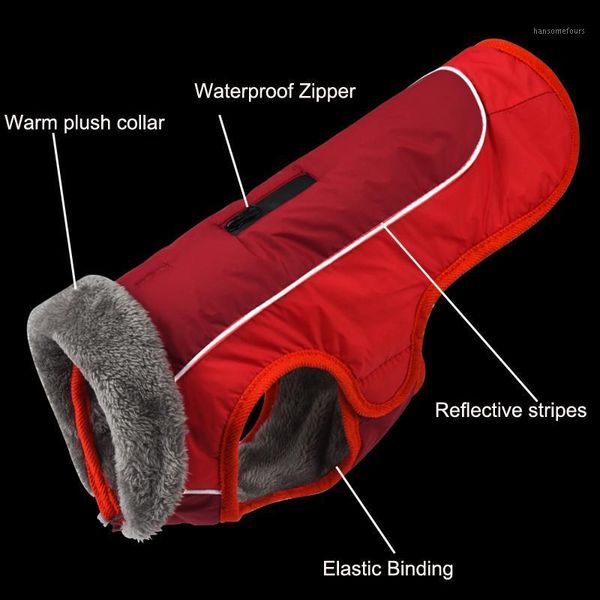 

dog clothes waterproof dog jacket winter thicken reflective warm coat for small medium large adjustable pet clothes1