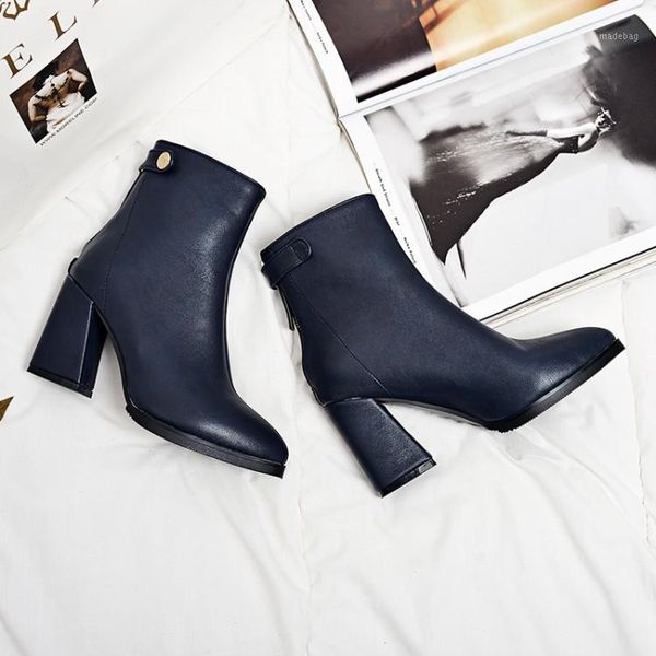 

boots big size women shoes ankle for ladies willow belt buckle back zip1, Black