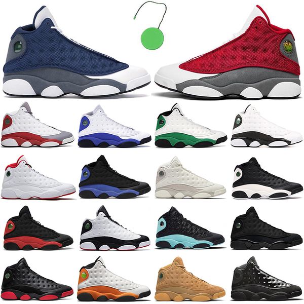 

2021 new basketball shoes men jumpman 13s red flint hyper royal playground reverse lucky green black cat chicago women mens sneakers