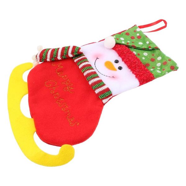 

1pc hanging bag cute stockings design christmas gift pouch (skiing old man