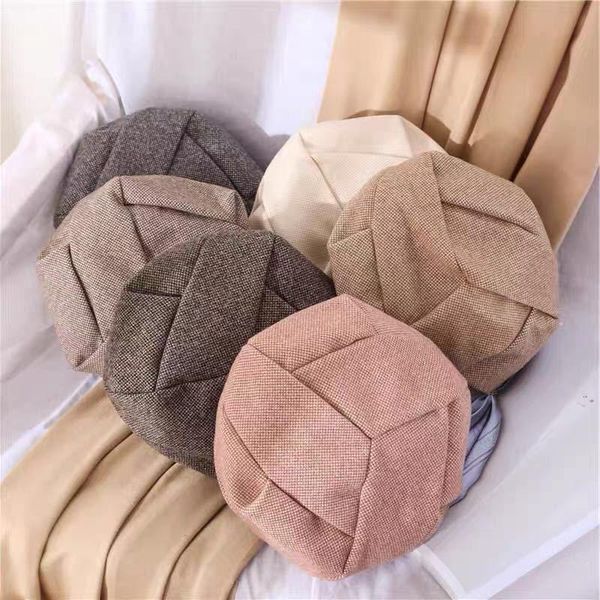 

маленькая шляпа универсальный tweed beret retro british high style bud hat trend, Blue;gray