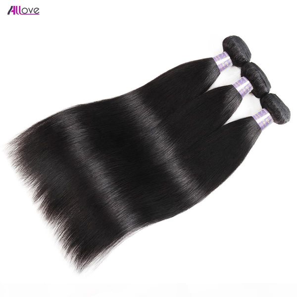 

brazilian human hair bundles natural color 8a brazilian hair peruvian silky straight virgin hair bundles 3pcs, Black