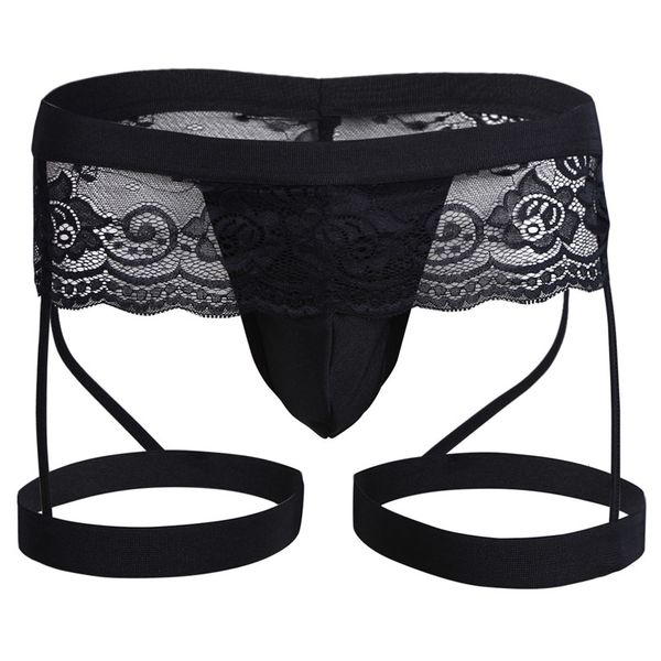 

2018 gay underwear erotic sissy men jockstrap lace cueca men underwear lace thongs jockstrap g-string lingerie hommens baqwo