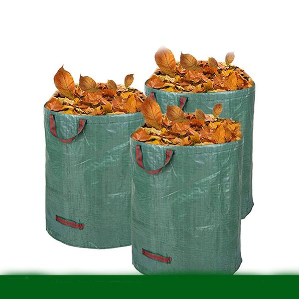 

72 gallons large reusable garden waste bags heavy-duty yard waste bag pool container leaf waste bag kimter-c141fz