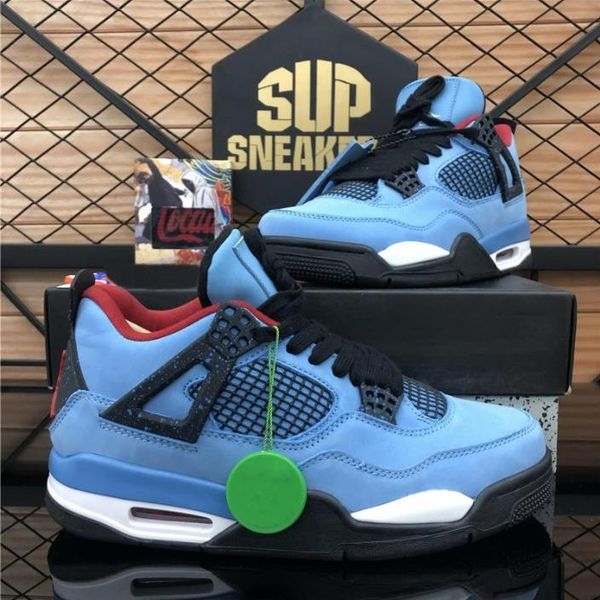 

2020 new cream sail black cat white cement men women jumpman 4 4s basketball shoes cactus jack mens trainers sport shoes size36-46