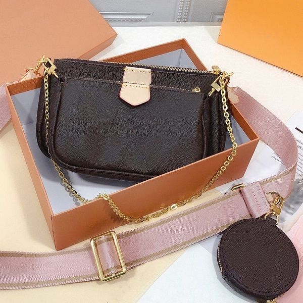 

three-piece shoulder bags chain fashion womens bag casual 23*13 cm mini purse
