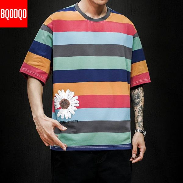 

men's cotton fashion t-shirt funny mens summer striped tshirts 5xl casual t shirt for man male oversized tee shirts streetwear, White;black